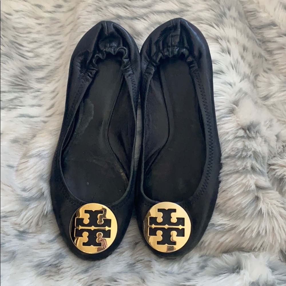 Black Tory Burch Reva Flats